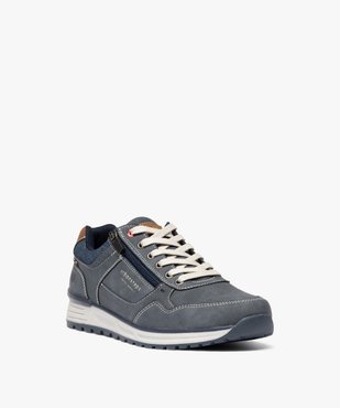 Baskets casual à lacets et zip homme vue2 - URBAN STEPS - GEMO