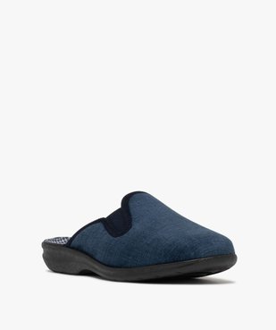 Chaussons homme mules confort en velours intérieur motif à carreaux vue2 - G'FLEX GEMO FOR GOOD - GEMO