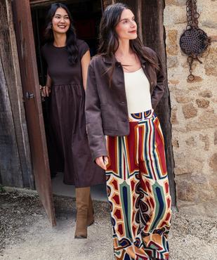 Veste courte en velours peau de pêche femme vue1 - GEMO(FEMME PAP) - GEMO