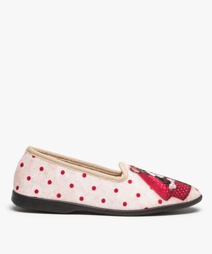 Chaussons femme en velours ras imprimés bouledogue vue1 - GEMO 4G FEMME - GEMO