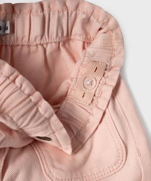 Short en twill de coton bébé fille vue5 - GEMO(BEBE DEBT) - GEMO