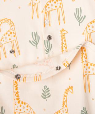 Pyjama bébé avec motifs girafes et touches pailletées vue4 - GEMO 4G BEBE - GEMO
