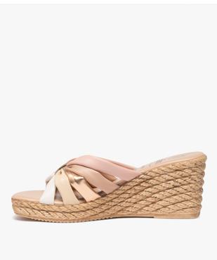 Mules femme à talon compensé et à brides fantaisie vue3 - GEMO(URBAIN) - GEMO
