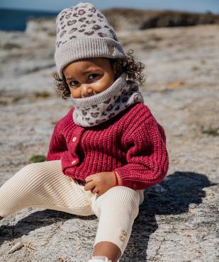 Bonnet avec doublure polaire bébé fille vue5 - GEMO 4G BEBE - GEMO