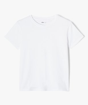 Tee-shirt à manches courtes et col rond fille vue1 - GEMO (JUNIOR) - GEMO