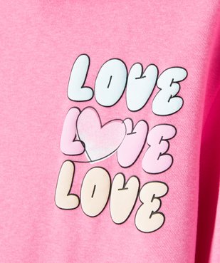 Robe sweat molletonnée à capuche fille  vue3 - GEMO 4G FILLE - GEMO