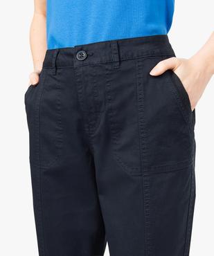 Pantacourt femme en coton twill à revers et patte boutonnée vue2 - GEMO(FEMME PAP) - GEMO