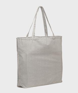 Tote bag à motif vichy vue2 - GEMO (ACCESS) - GEMO