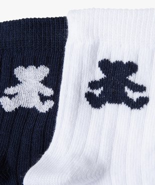 Chaussettes en maille côtelée avec motif ourson bébé (lot de 2) - LuluCastagnette vue2 - LULUCASTAGNETTE - GEMO