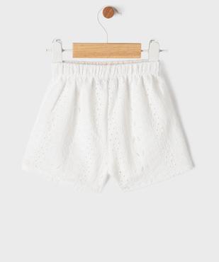 Short en maille ajourée avec taille élastique bébé fille vue3 - GEMO(BEBE DEBT) - GEMO