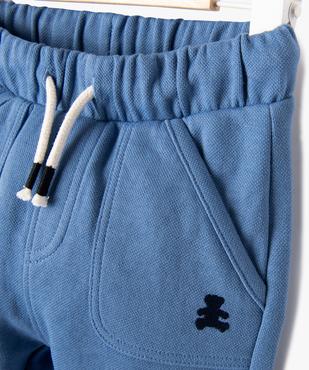 Pantalon en maille piquée bébé garçon - LuluCastagnette vue3 - LULU CASTAGNETTE GEMO FOR GOOD - GEMO