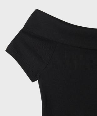 Tee-shirt manches courtes avec col Bardot fille vue2 - GEMO 4G FILLE - GEMO