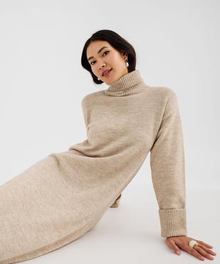 Robe pull longue à col roulé femme vue1 - GEMO(FEMME PAP) - GEMO