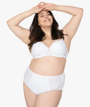 Soutien-gorge avec armatures et bonnets moulés surmontés de dentelle vue3 - GEMO(HOMWR FEM) - GEMO