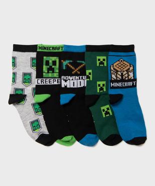 Chaussettes tige haute imprimées garçon - Minecraft (lot de 5 paires) vue1 - MINECRAFT - GEMO