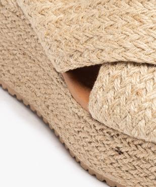 Sandales femme à talon compensé et à brides en corde tressée  vue6 - SANS MARQUE - GEMO