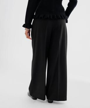 Pantalon de tailleur large en maille souple et extensible femme vue3 - GEMO(FEMME PAP) - GEMO