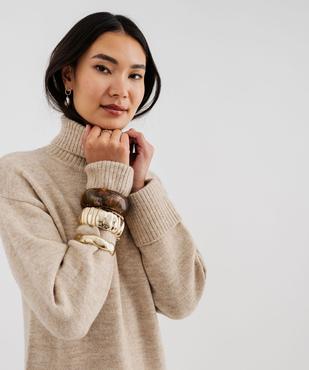 Robe pull longue à col roulé femme vue5 - GEMO(FEMME PAP) - GEMO