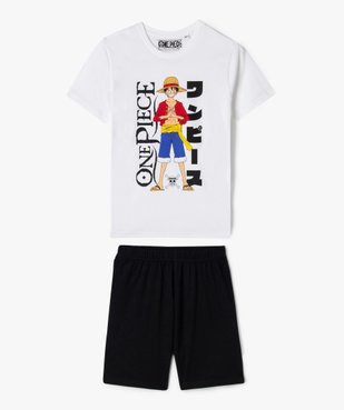 Pyjashort avec motif manga garçon - One Piece vue1 - ONE PIECE - GEMO