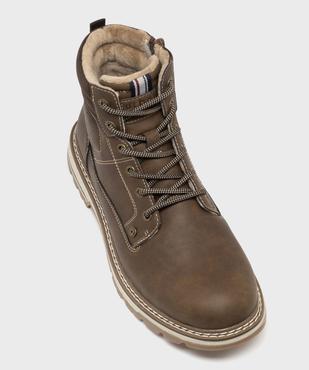 Boots esprit randonnée avec double fermeture homme - Urban Step vue5 - URBAN STEPS GEMO FOR GOOD - GEMO