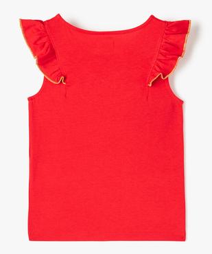 Tee-shirt fille sans manches à plastron volanté vue3 - GEMO (ENFANT) - GEMO