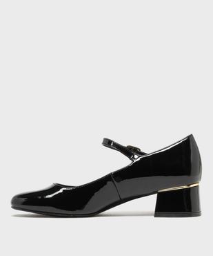 Escarpins vernis à talon large et bride femme - Valentina Baldano vue3 - VALENTINA BALDA - GEMO