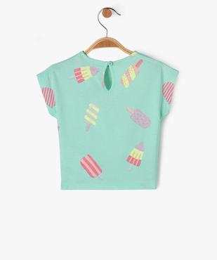 Tee-shirt à manches courtes loose imprimé bébé fille vue3 - GEMO(BEBE DEBT) - GEMO