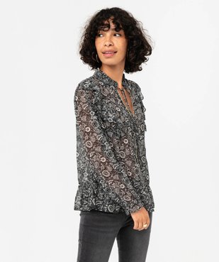 Blouse à manches longues à motifs fleuris femme vue1 - GEMO(FEMME PAP) - GEMO
