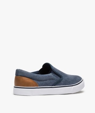 Tennis homme en toile façon slip-on bicolores vue4 - GEMO (SPORTSWR) - GEMO
