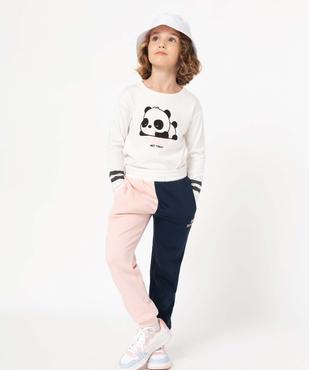 Tee-shirt fille à manches longues motif animal en velours vue5 - GEMO (ENFANT) - GEMO