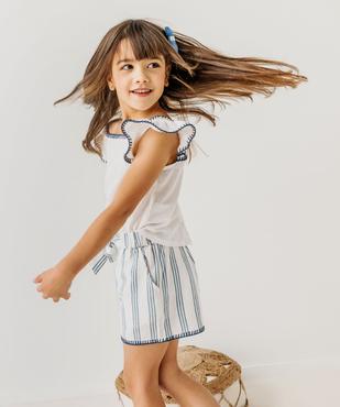 Chemise avec manches à volants fille vue5 - GEMO (ENFANT) - GEMO
