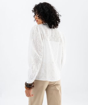 Chemise en coton à motifs brodés femme vue3 - GEMO(FEMME PAP) - GEMO