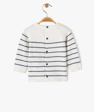 Pull rayé à dos boutonné bébé - LuluCastagnette vue4 - LULUCASTAGNETTE - GEMO