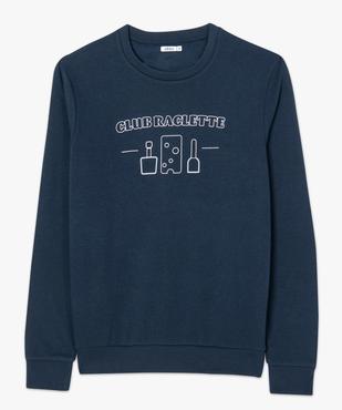 Sweat homme molletonné avec motif humoristique vue4 - GEMO (HOMME) - GEMO