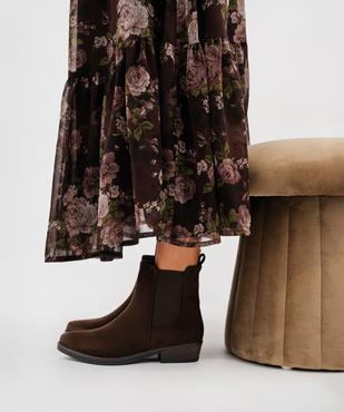 Boots en suédine inspiration western femme vue7 - FOLLOW ME - GEMO