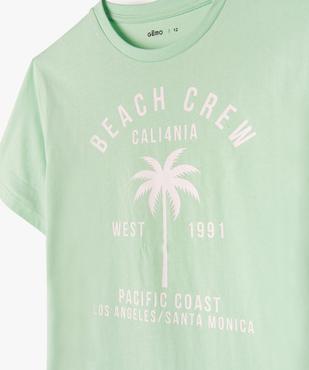 Tee-shirt manches courtes avec inscription garçon vue2 - GEMO 4G GARCON - GEMO