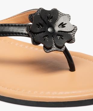 Tongs femme à petit talon plat et fleur sur l’entre-doigts vue6 - GEMO (CASUAL) - GEMO