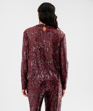 Tee-shirt col montant sequins femme vue4 - GEMO(FEMME PAP) - GEMO