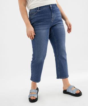 Pantacourt droit en denim stretch femme grande taille vue2 - GEMO (G TAILLE) - GEMO