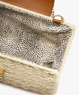 Sac besace compact en paille femme vue3 - GEMO (ACCESS) - GEMO