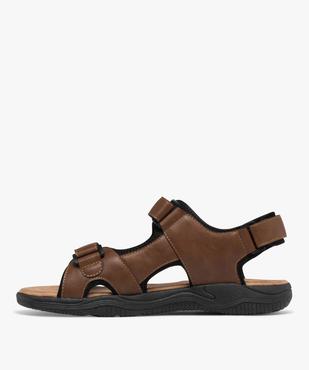 Sandales look sport gamme confort à scratch homme vue3 - G'FLEX - GEMO