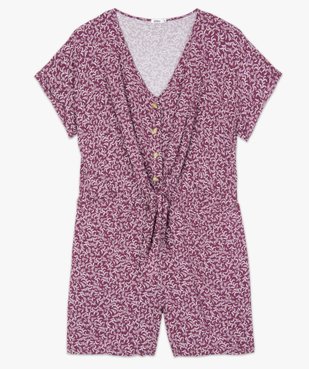 Combishort femme grande taille fluide à imprimé fleuri vue4 - GEMO (G TAILLE) - GEMO