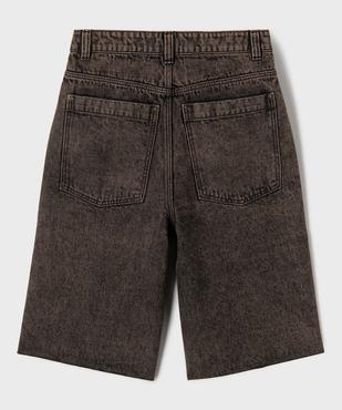 Bermuda en jean skater 100% coton à bord franc garçon vue3 - GEMO (JUNIOR) - GEMO