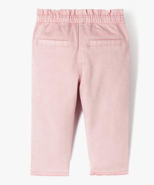 Pantalon en toile avec taille élastique bébé fille - LuluCastagnette vue4 - LULUCASTAGNETTE - GEMO