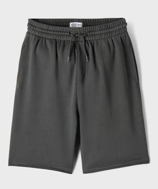 Bermuda en maille French Terry coupe ample garçon vue1 - GEMO 4G GARCON - GEMO