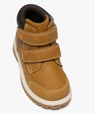 Boots garçon à double scratch et semelle crantée avec col matelassé vue6 - BUGGY - GEMO
