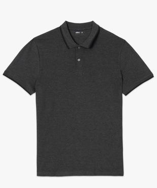 Polo homme à manches courtes à liseré contrastant vue4 - GEMO 4G HOMME - GEMO