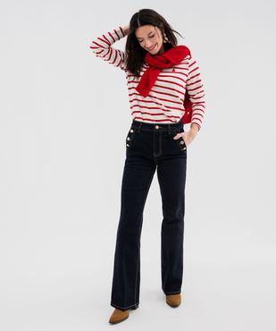 Tee-shirt manches longues rayé marinière femme - LuluCastagnette vue2 - LULU CASTAGNETTE GEMO FOR GOOD - GEMO