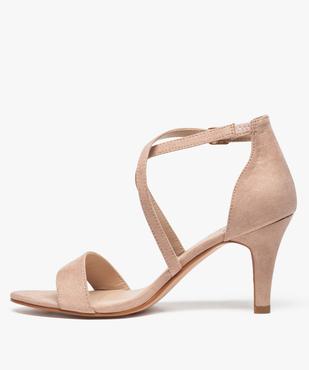 Sandales femme à talon aiguille et brides croisées vue3 - GEMO(URBAIN) - GEMO