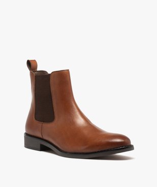 Chelsea boots dessus cuir homme - Tanéo vue2 - TANEO - GEMO